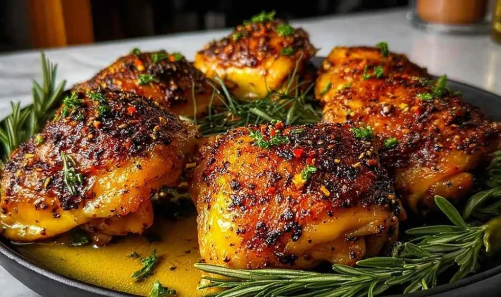 Lemon Paprika Roast Chicken Thighs