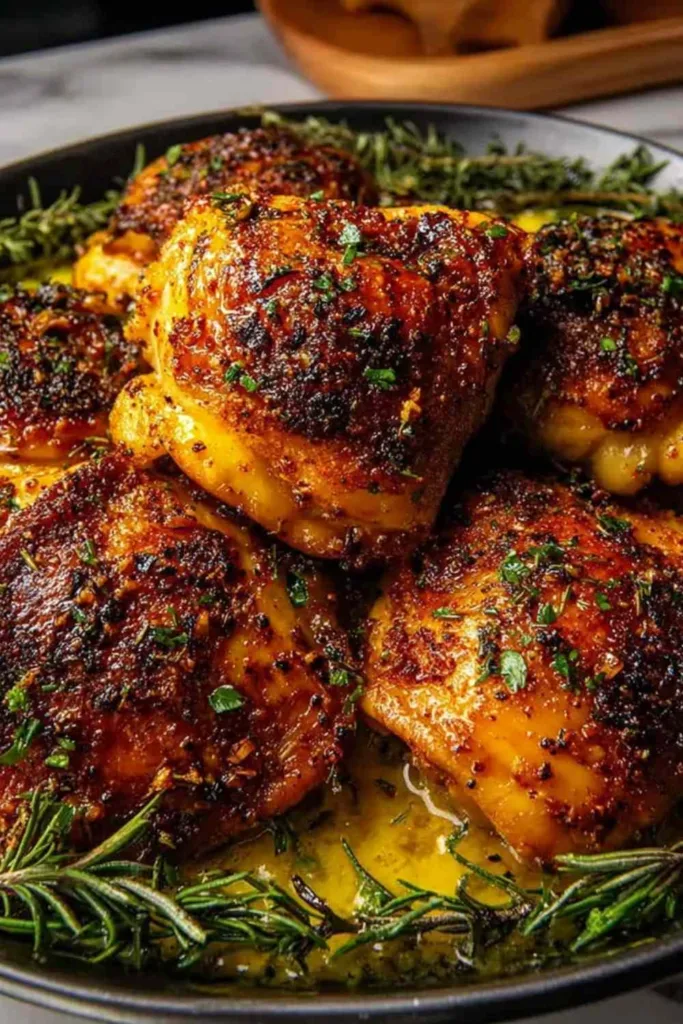 Lemon Paprika Roast Chicken Thighs
