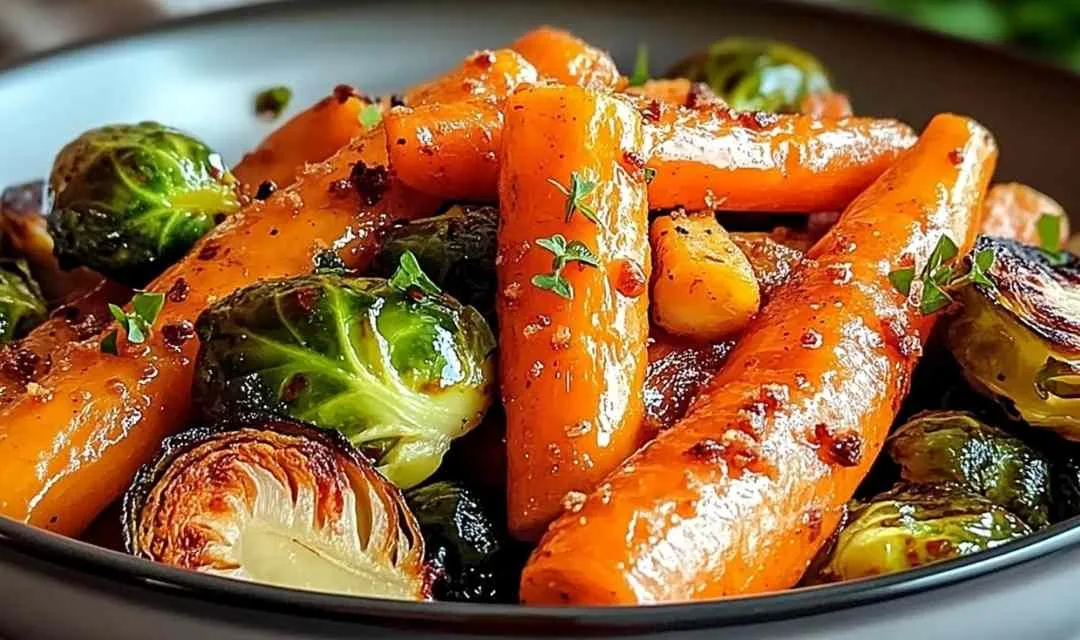 Maple Glazed Carrots and Brussels Sprouts