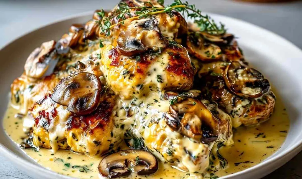 Mushroom Asiago Chicken