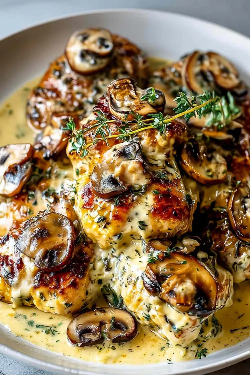 Mushroom Asiago Chicken
