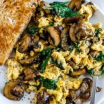 Mushroom Spinach Scrambled Egg