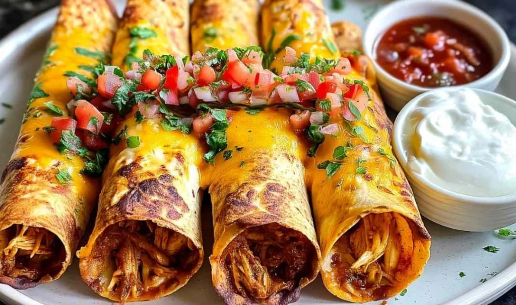 Oven Baked Chicken Taquitos