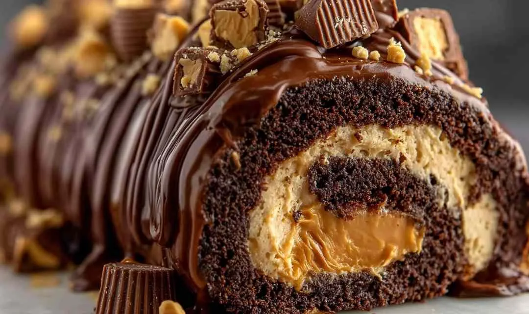 Peanut Butter Cup Chocolate Roll