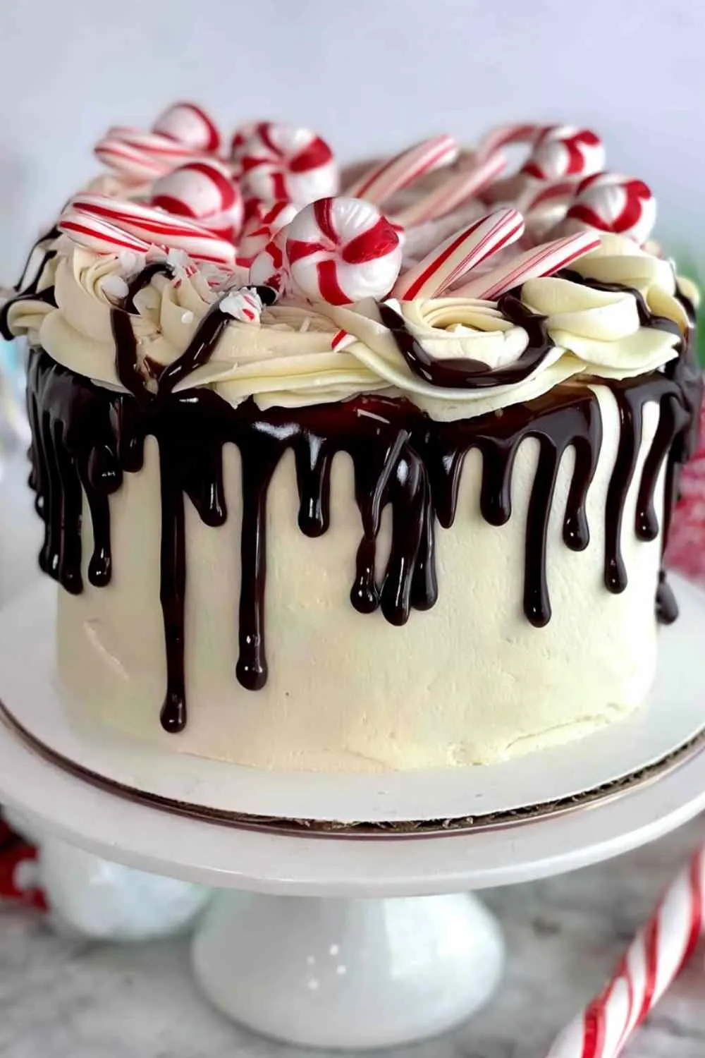 Peppermint Fudge Cake