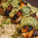 Peruvian Chicken with Aji Verde & Cilantro Rice Recipe