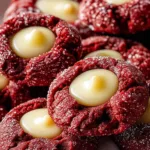 Red Velvet Cream Cheese Thumbprint Cookies