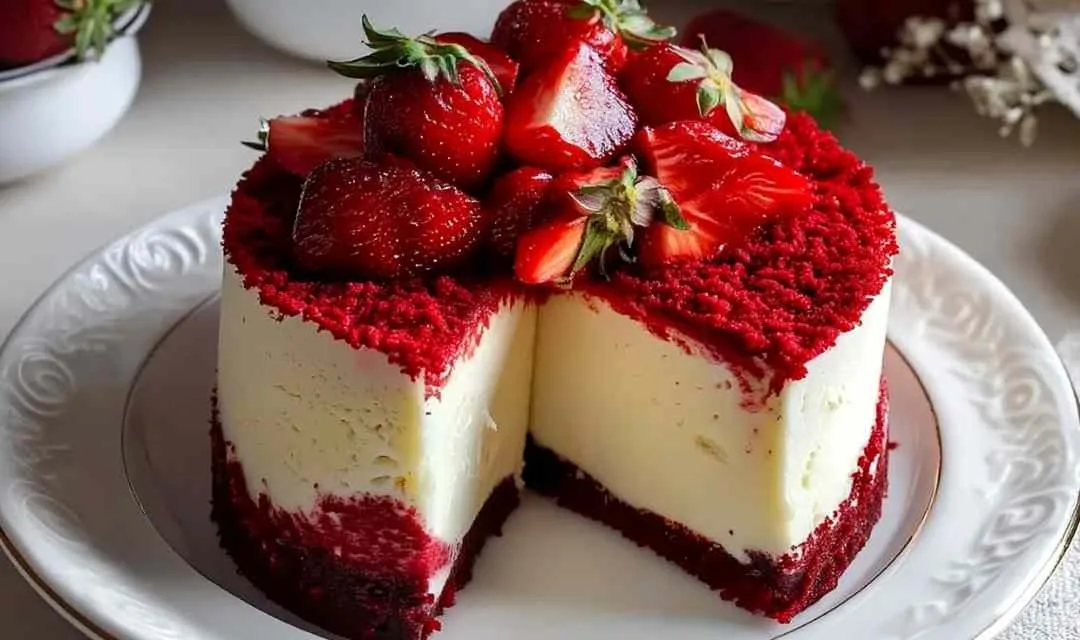 Red Velvet Strawberry Cheesecake