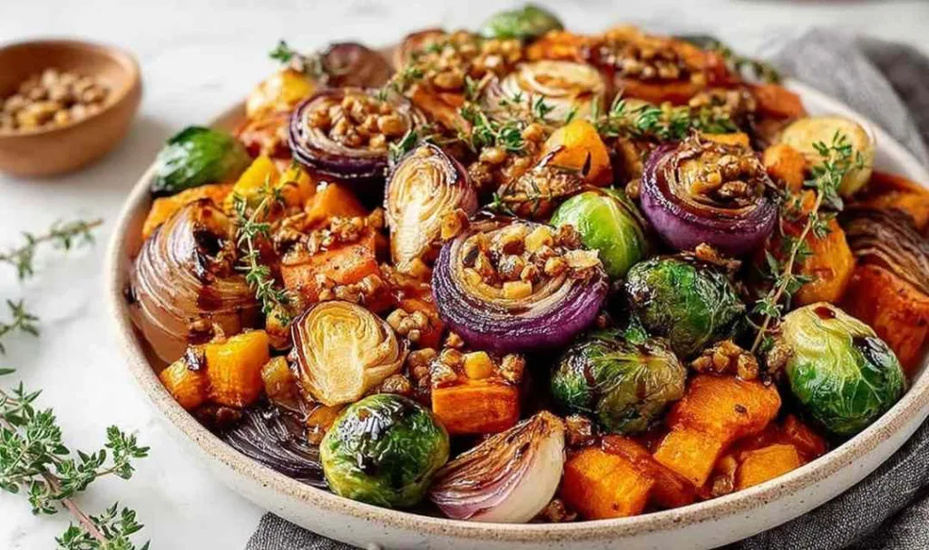 Roasted Autumn Vegetables with Balsamic Glaze