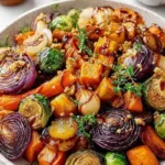 Roasted Autumn Vegetables with Balsamic Glaze