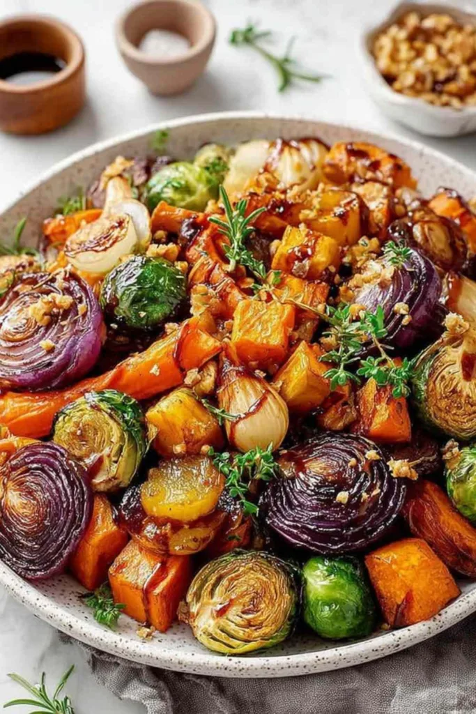 Roasted Autumn Vegetables with Balsamic Glaze