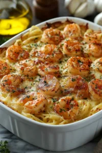Shrimp Scampi Pasta Bake