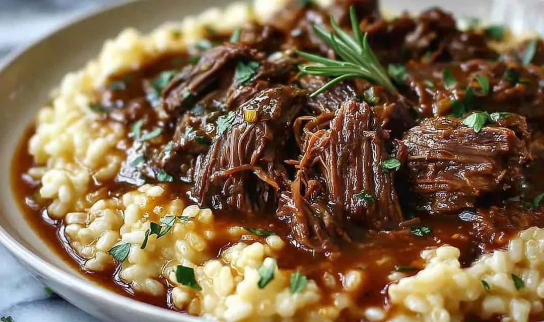 Slow-Braised Pot Roast with Creamy Parmesan Risotto Recipe