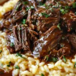Slow-Braised Pot Roast with Creamy Parmesan Risotto