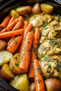 Slow Cooker Garlic Butter Chicken and Veggies