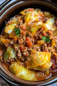 Slow Cooker Unstuffed Cabbage Rolls