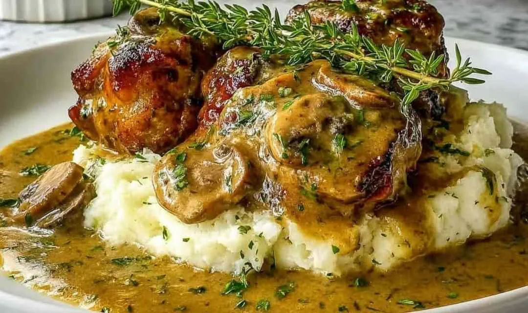 Smothered Chicken Thighs with Rich Onion Gravy