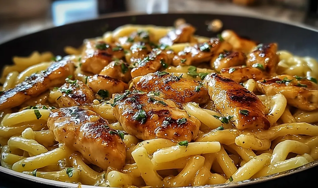 Sticky Smoky Garlic Butter Chicken Pasta