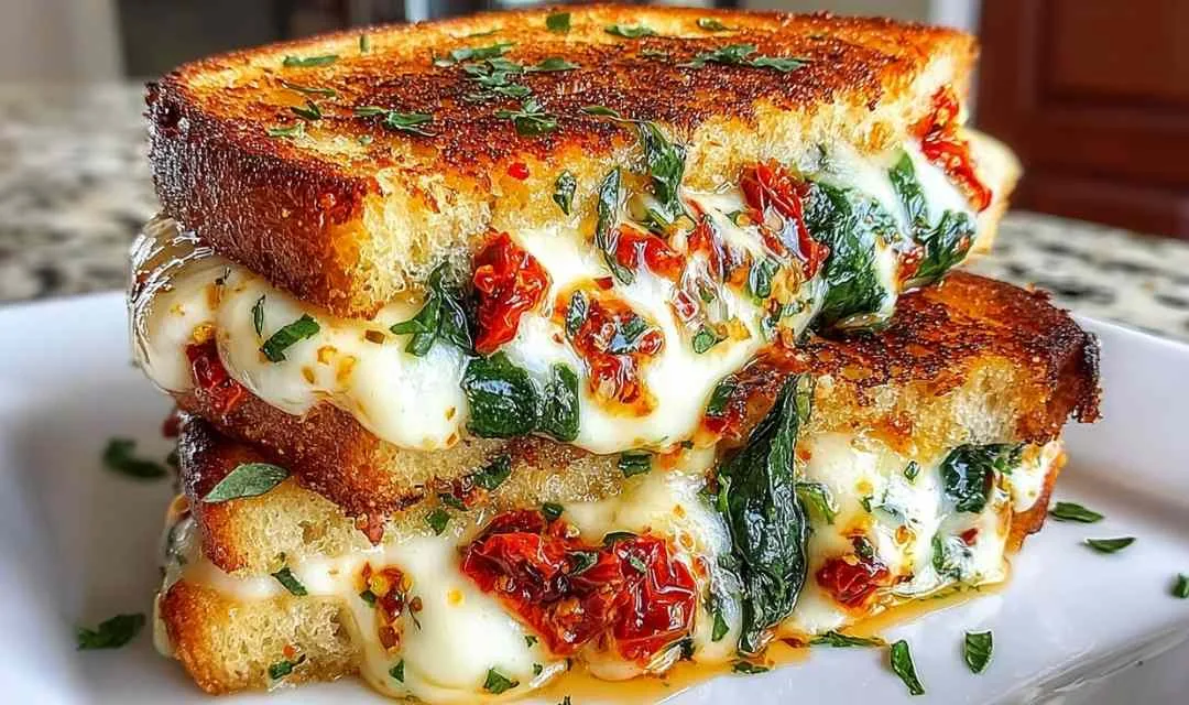 Sun-Dried Tomato Spinach Grilled Cheese