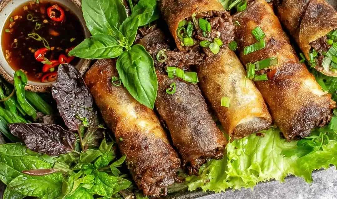 Thai Basil Beef Rolls