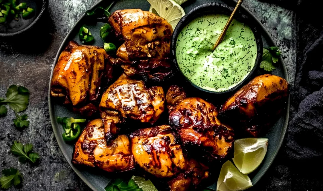 Peruvian Chicken with Green Sauce