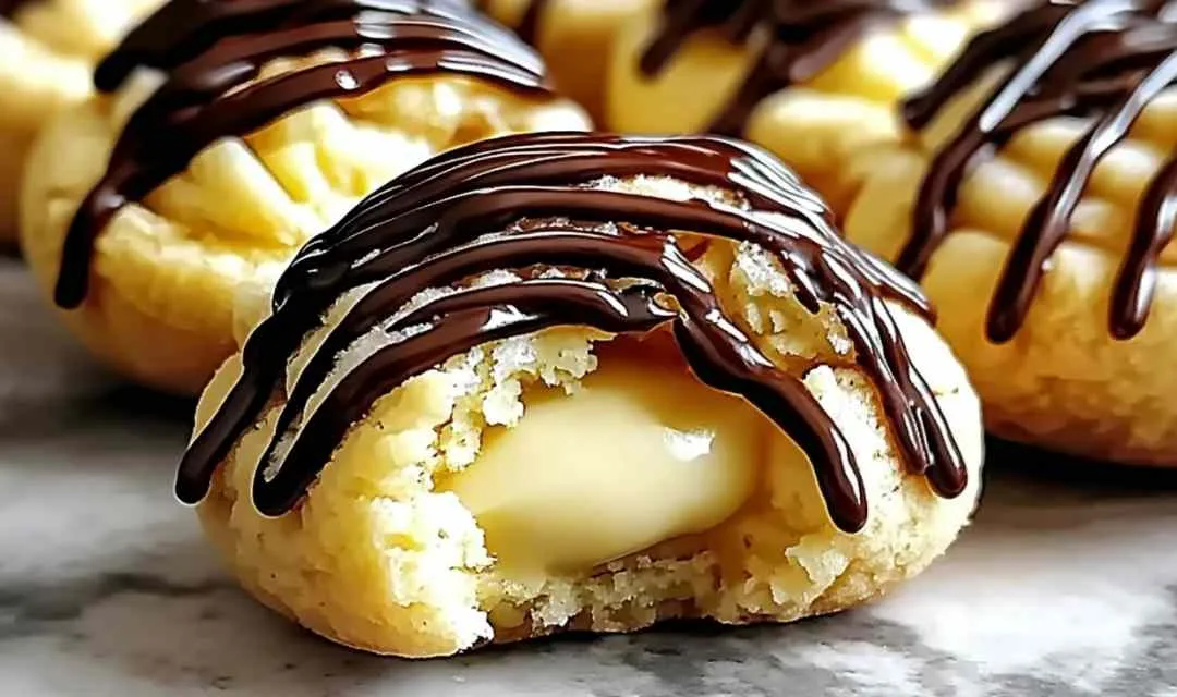 Boston Cream Pie Cookie Bites