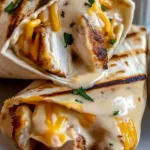 Cheesy Garlic Chicken Wraps