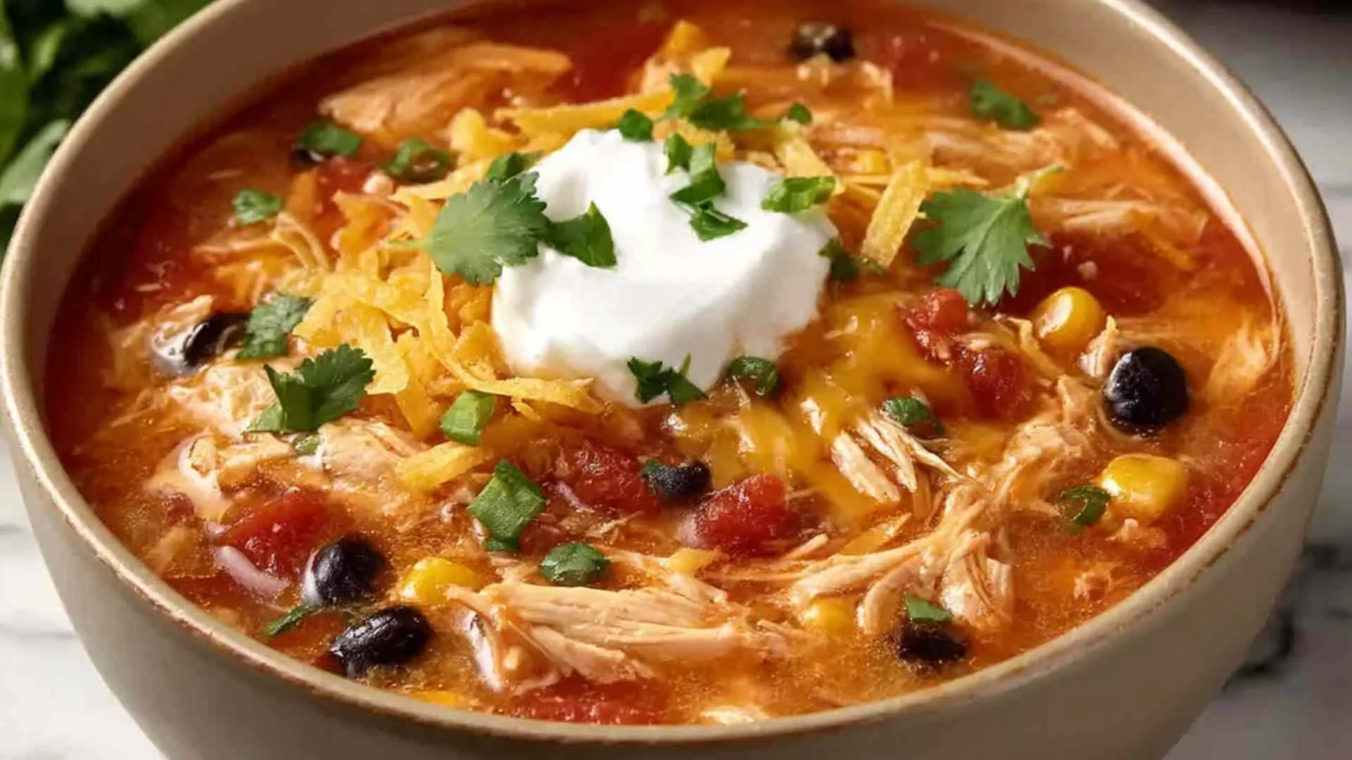 Chicken enchilada soup