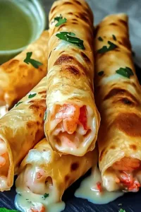 Crispy Crab and Shrimp Queso Taquitos