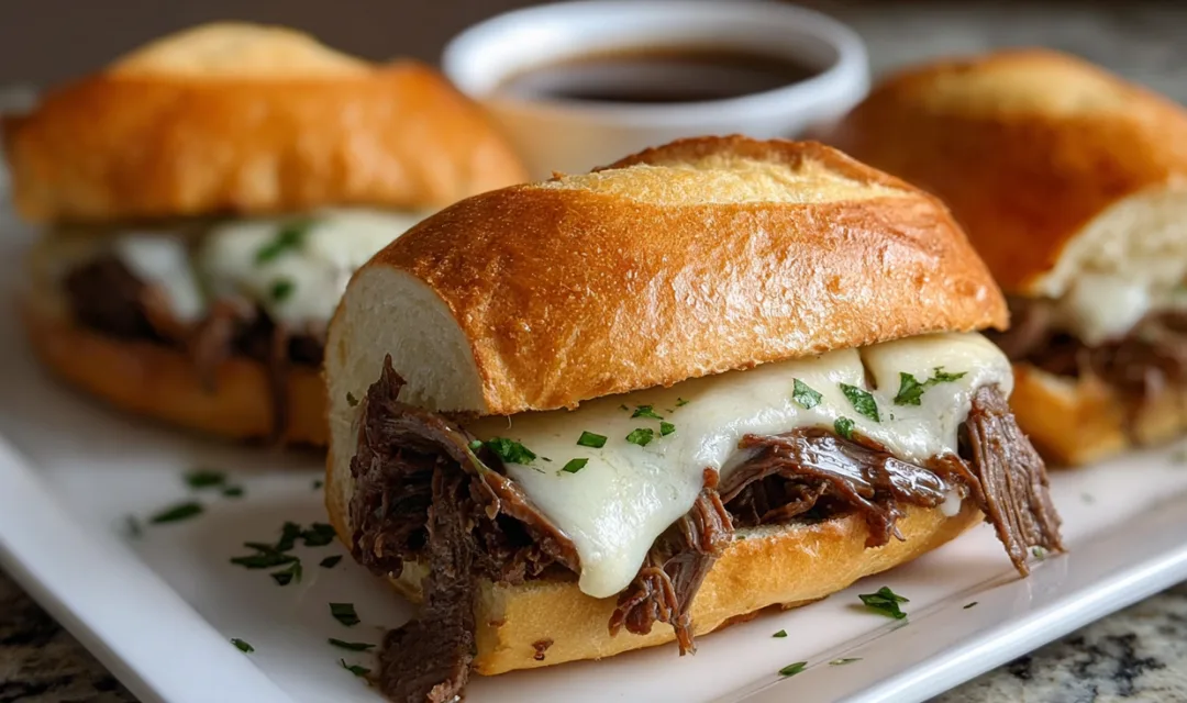 Crockpot French Dip Sandwiches