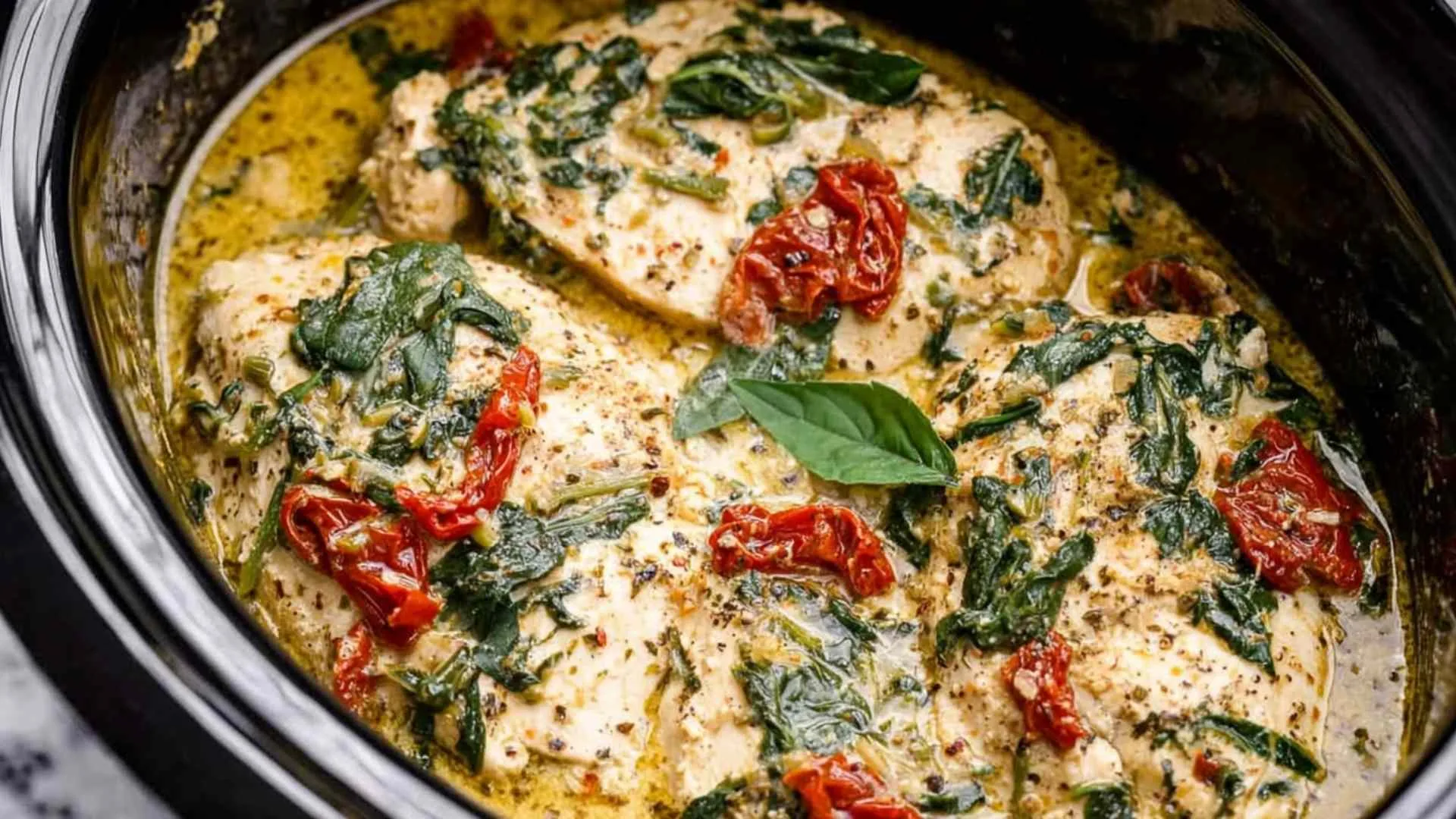 Crockpot Tuscan Chicken