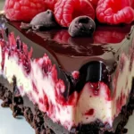 Dark Chocolate Raspberry Cheesecake