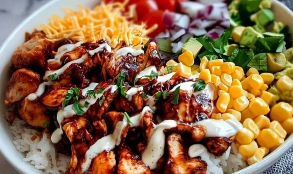 High Protein BBQ Ranch Chicken Bowl