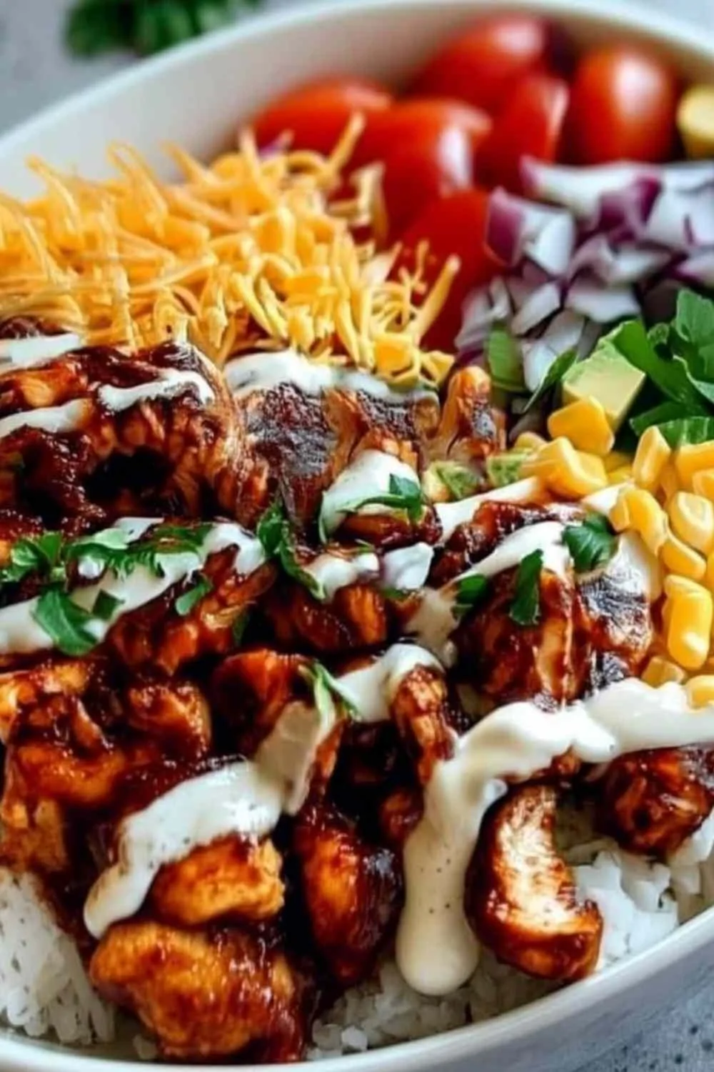 High Protein BBQ Ranch Chicken Bowl