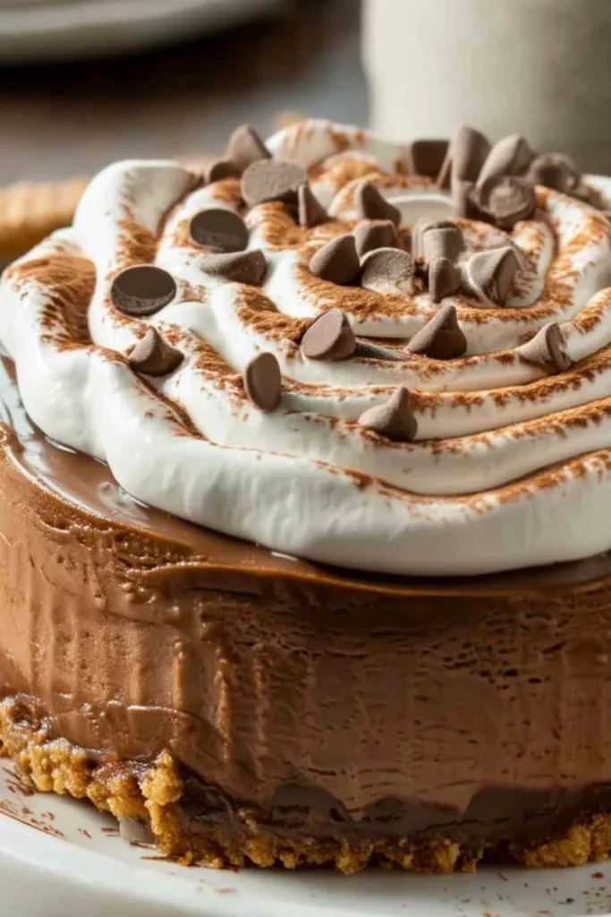 Hot Cocoa Cheesecake with Marshmallow Whipped Cream