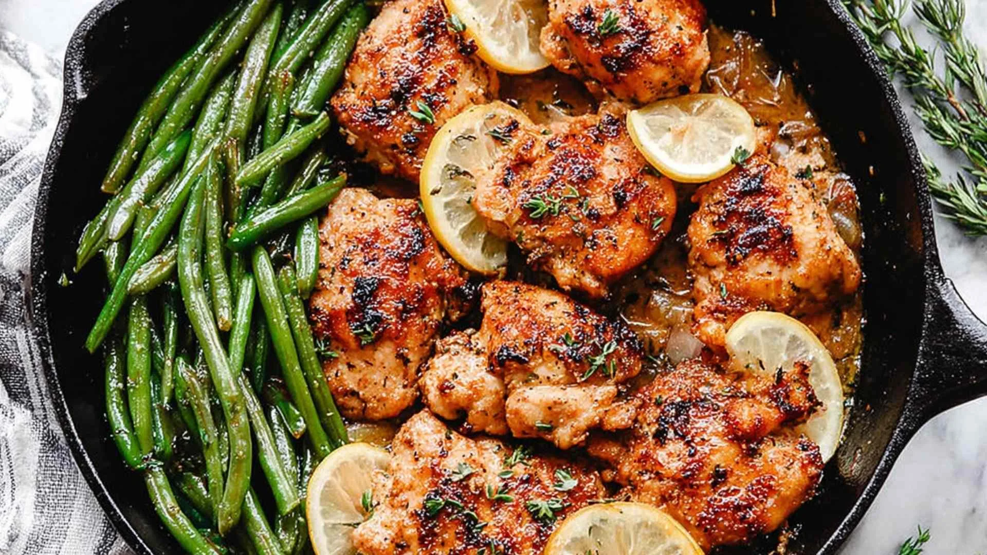 Lemon Garlic Butter Chicken and Green Beans