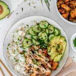 Spicy Salmon Bowls with Coconut Rice