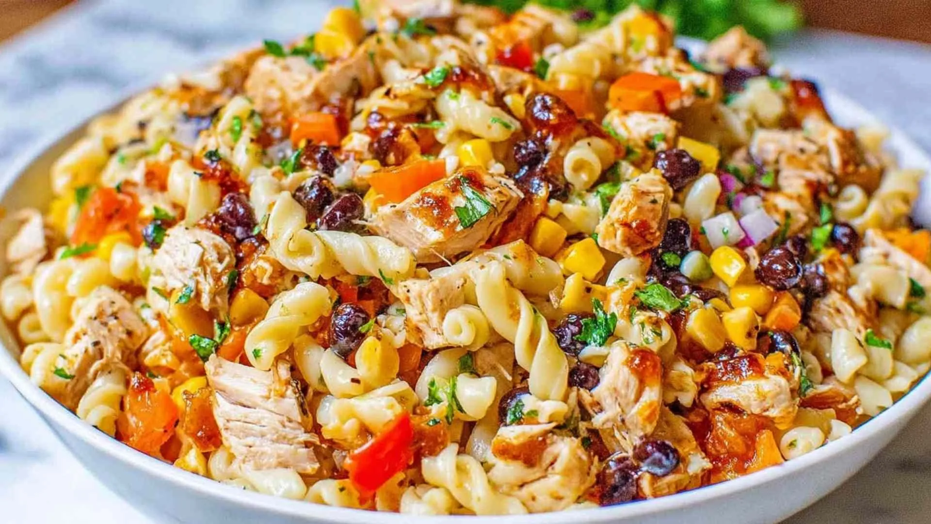 BBQ Chicken Pasta Salad