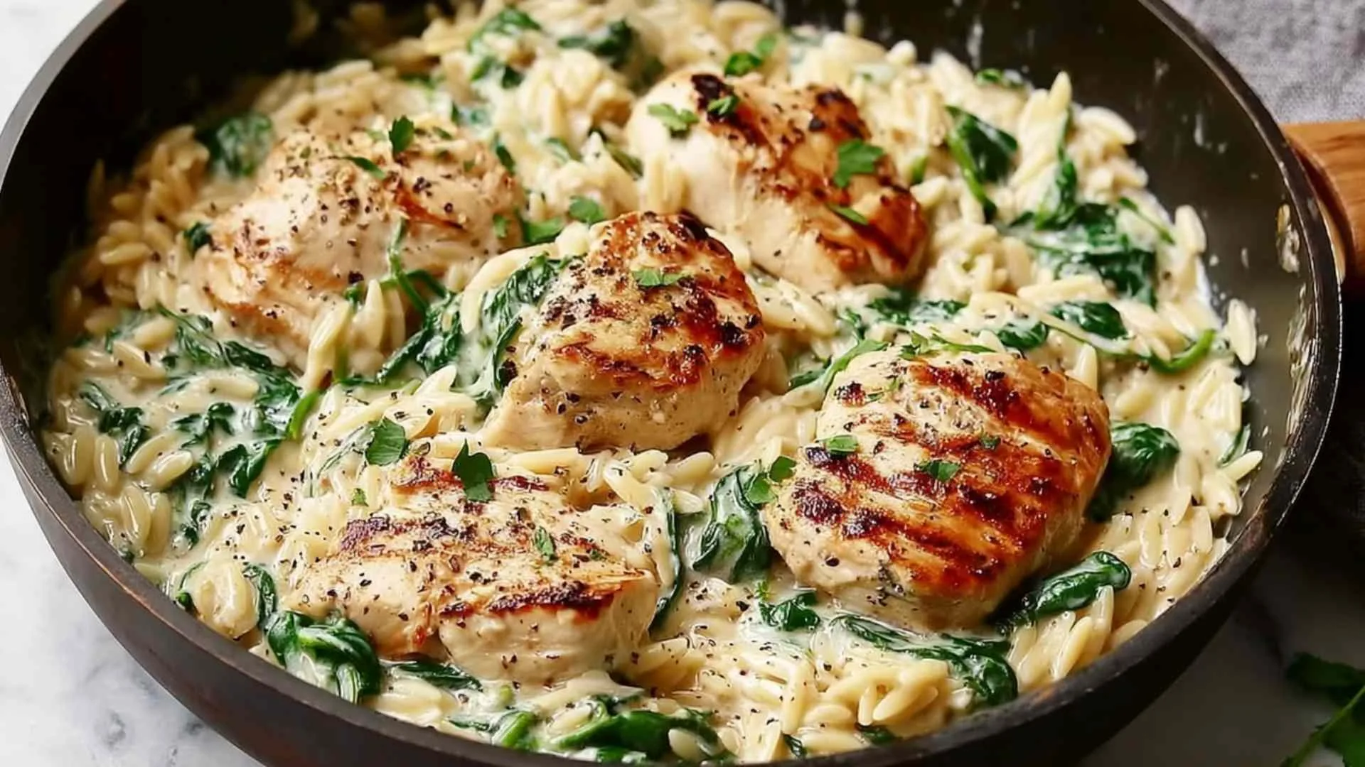 Boursin Orzo Chicken