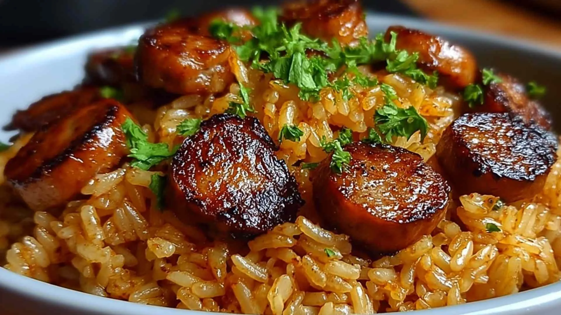 Cajun Honey Garlic Sausage Rice