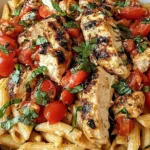A vibrant skillet of Chicken Pasta Primavera with colorful vegetables and parmesan cheese.