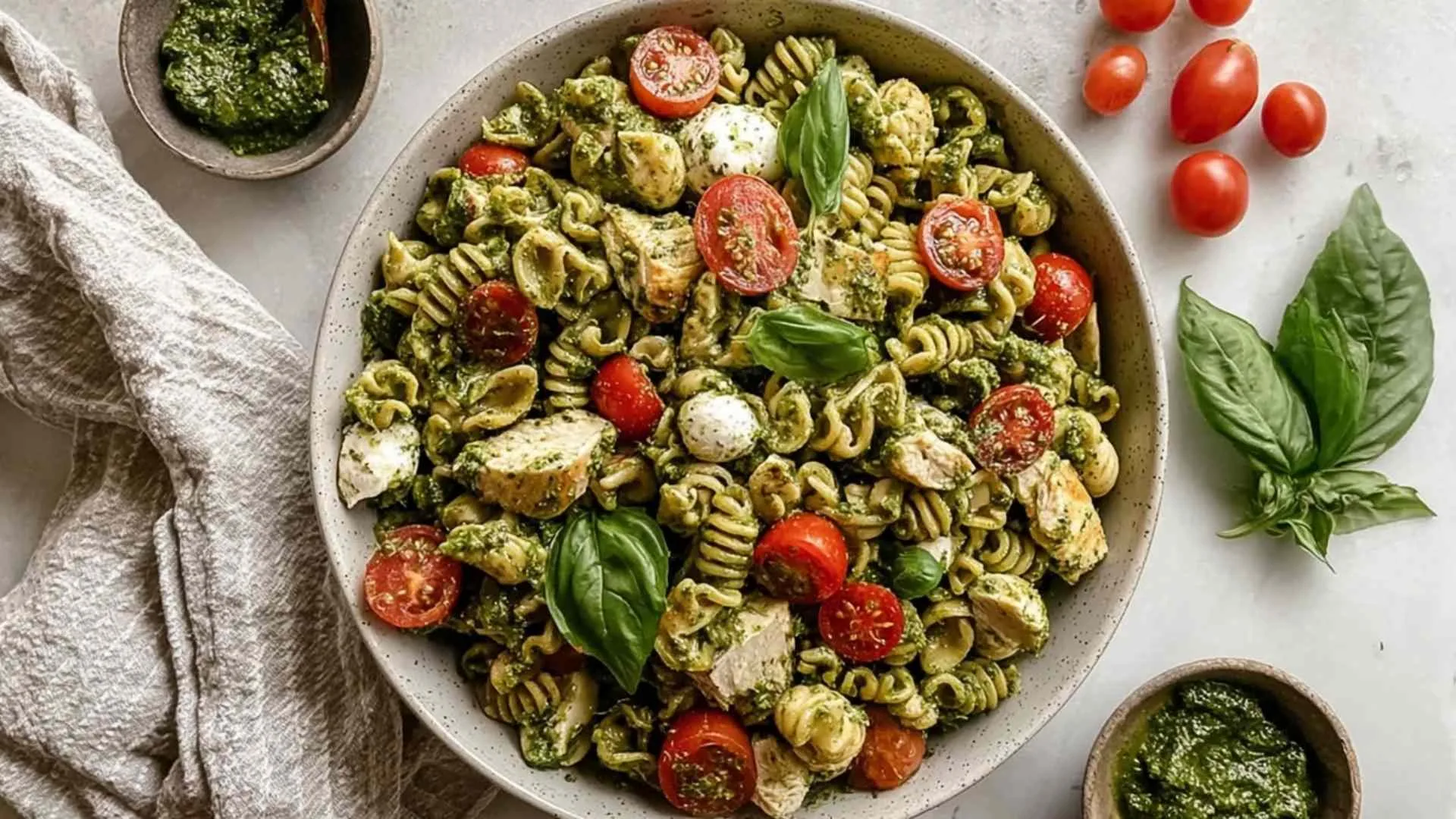 Chicken Pesto Pasta Salad