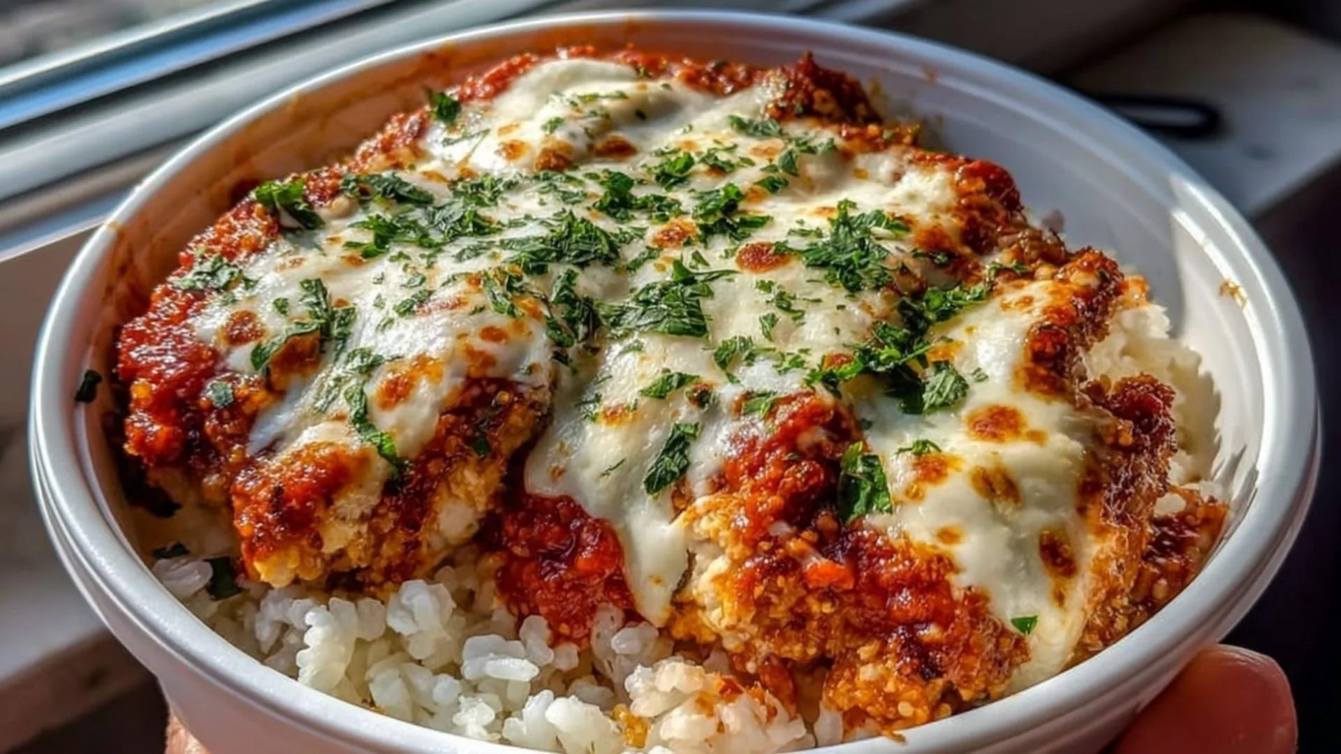Cottage Cheese Chicken Parm Bowl