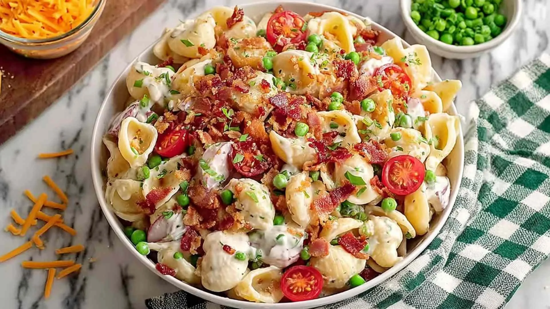 Creamy Bacon Ranch Pasta Salad