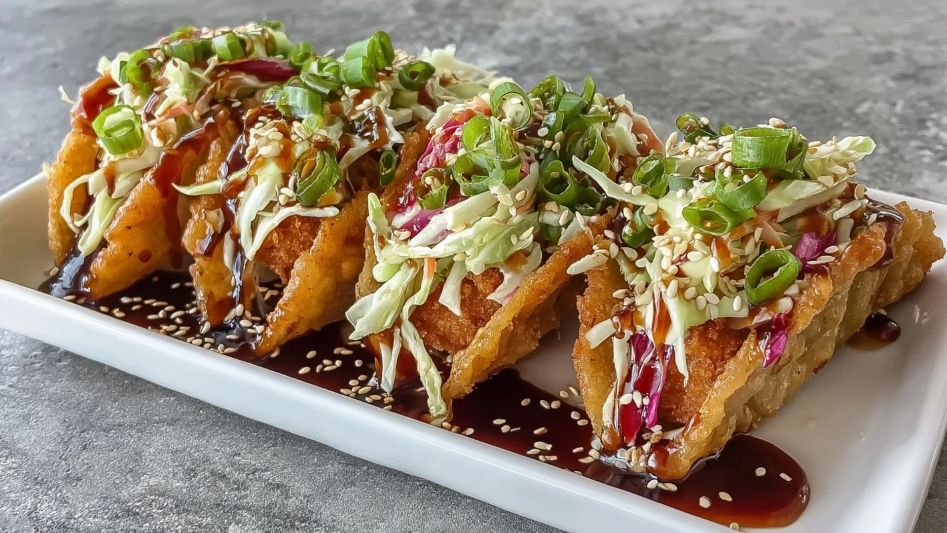 Crispy Chicken Wonton Tacos
