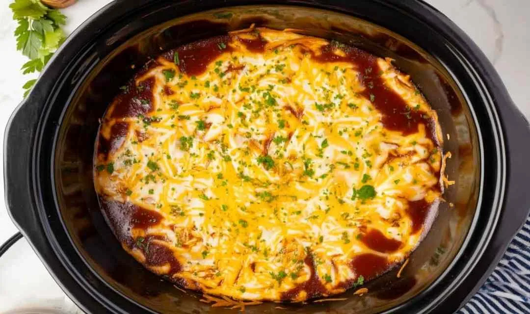 Crockpot chicken enchiladas