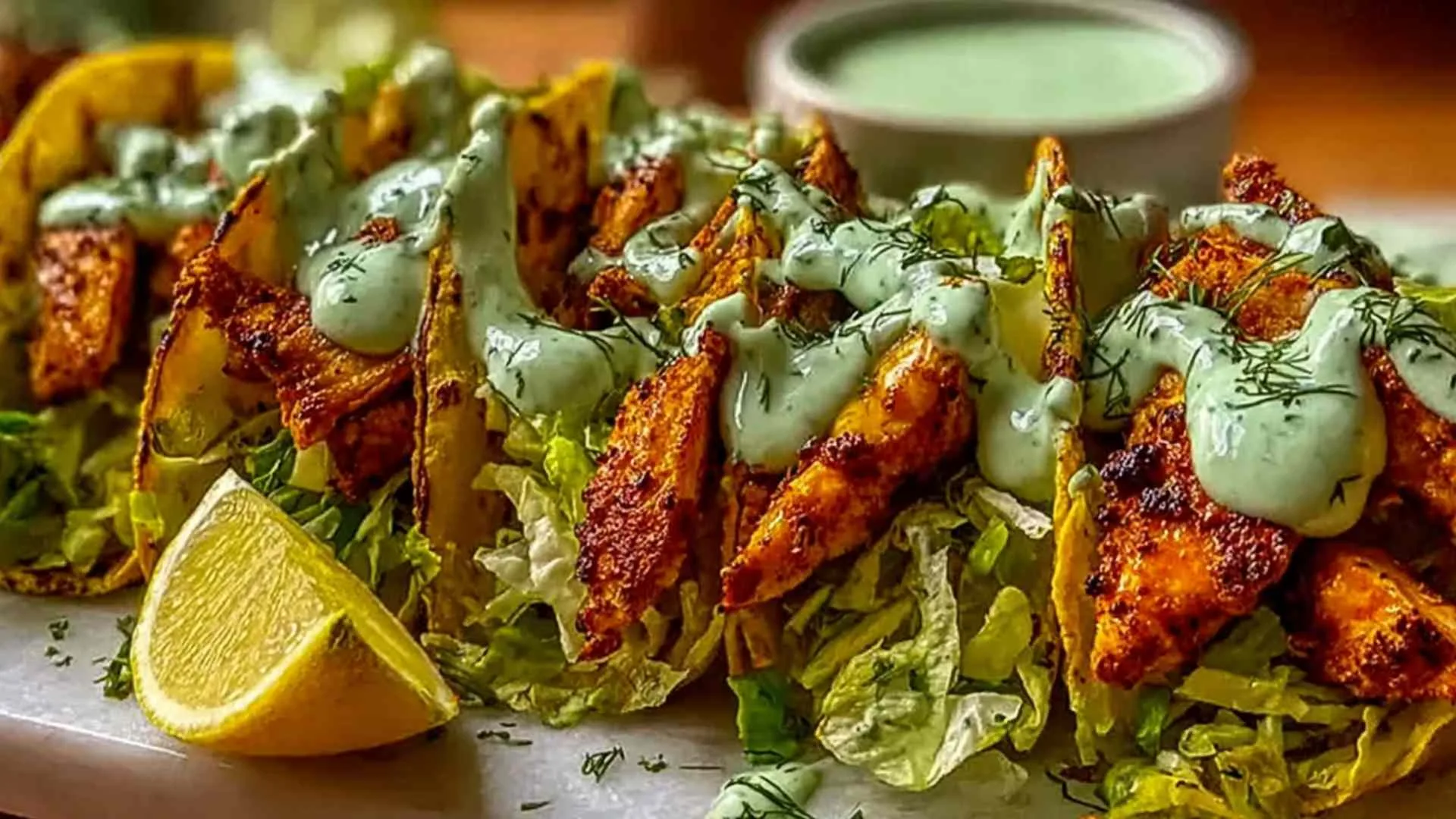 Dill Pickle Ranch Smash Chicken Tacos
