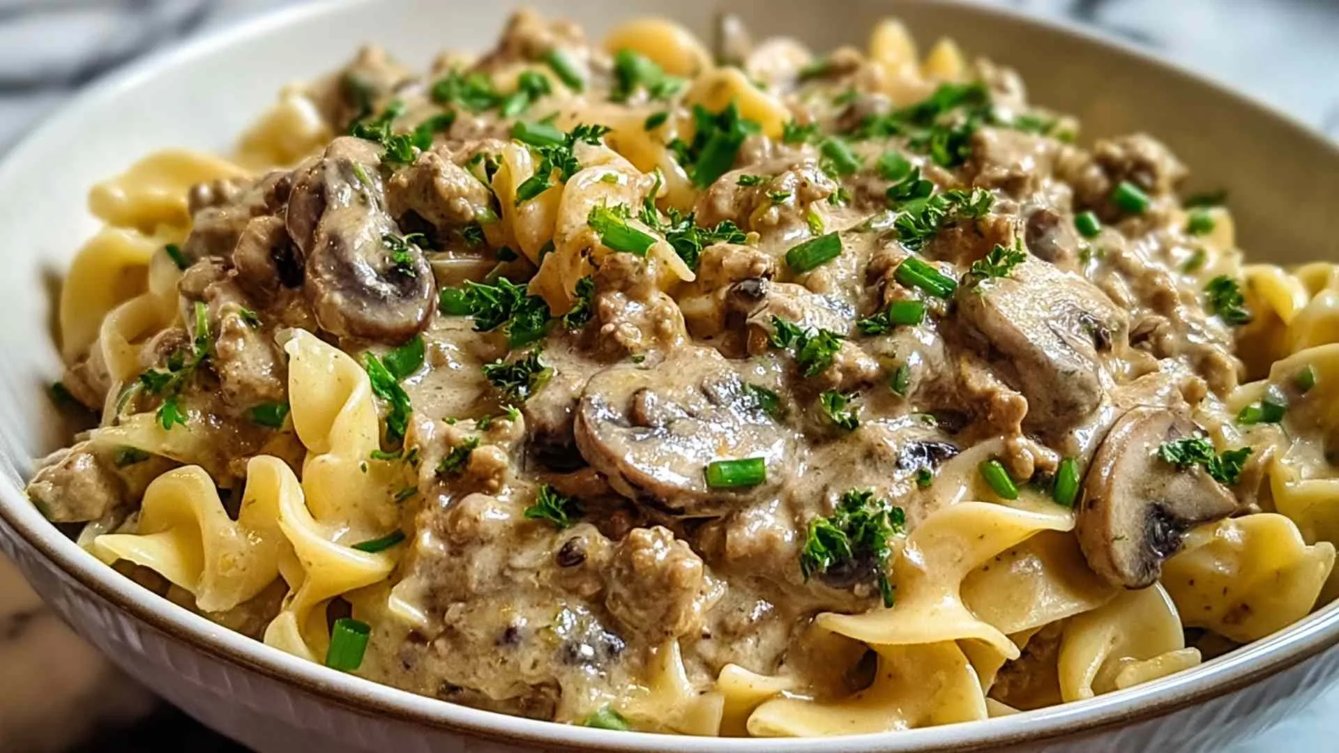Ground Turkey Stroganoff