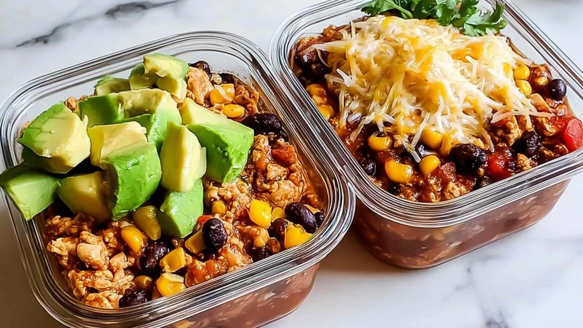 High-Protein Chicken Cottage Cheese Enchilada Bowls