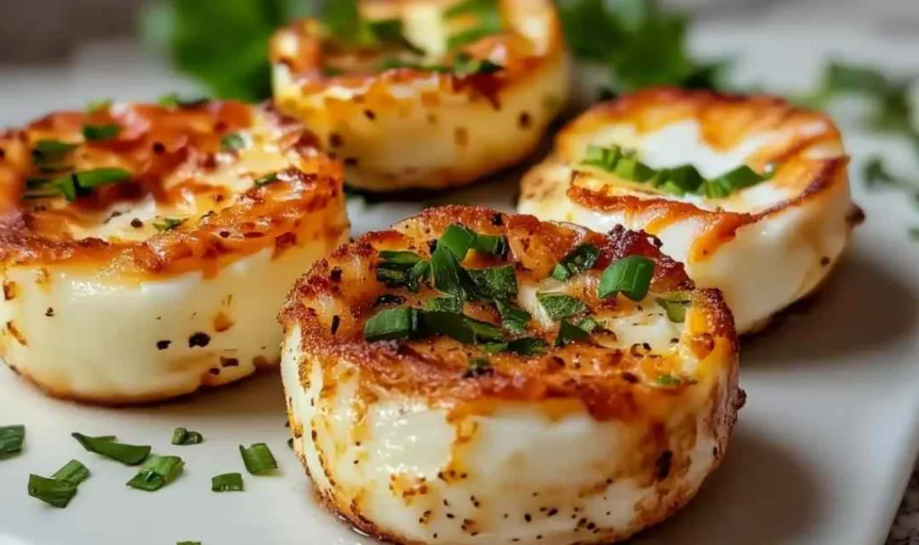 High Protein Egg White Bites on a white serving plate.